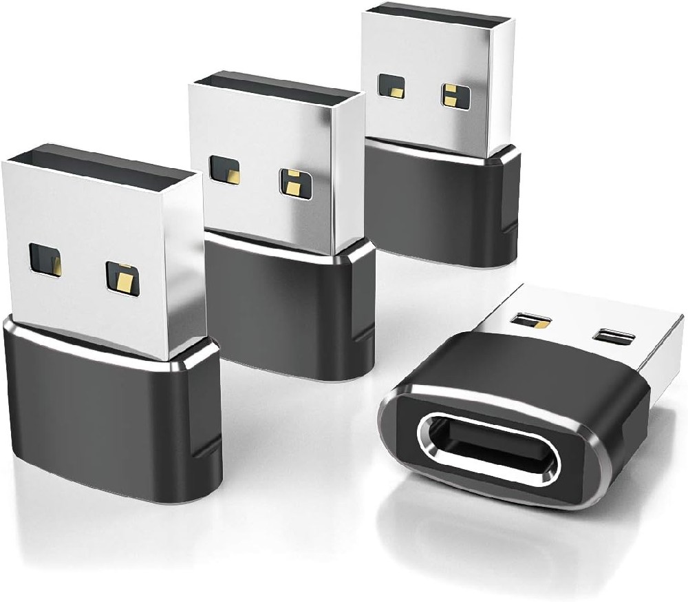 Tarrar USB to USB C Adapter 4 Pack,USBC Female to A Male Car Charger,Type C Converter for iPhone 16